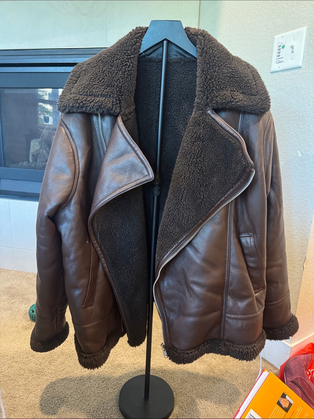 Faux Brown Leather Jacket